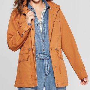 Field jacket in copper orange